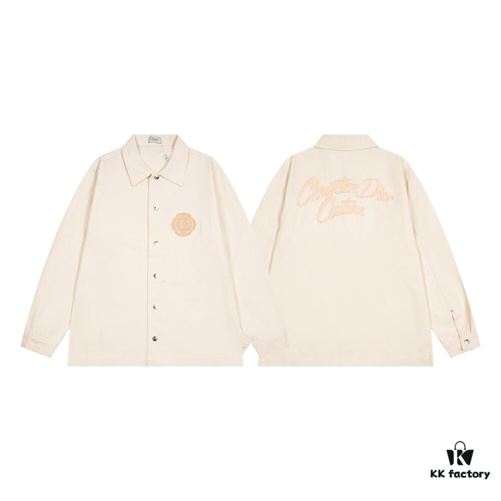 DIOR Beige Spring-Summer Embroidered Denim Jacket