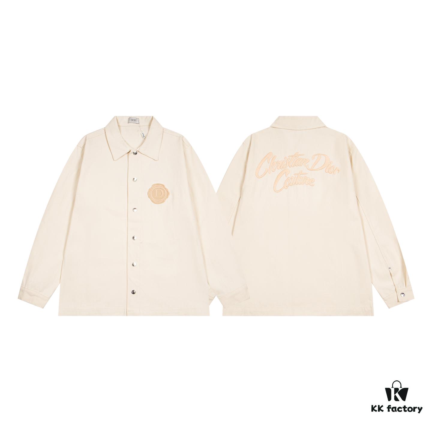 DIOR Beige Spring-Summer Embroidered Denim Jacket