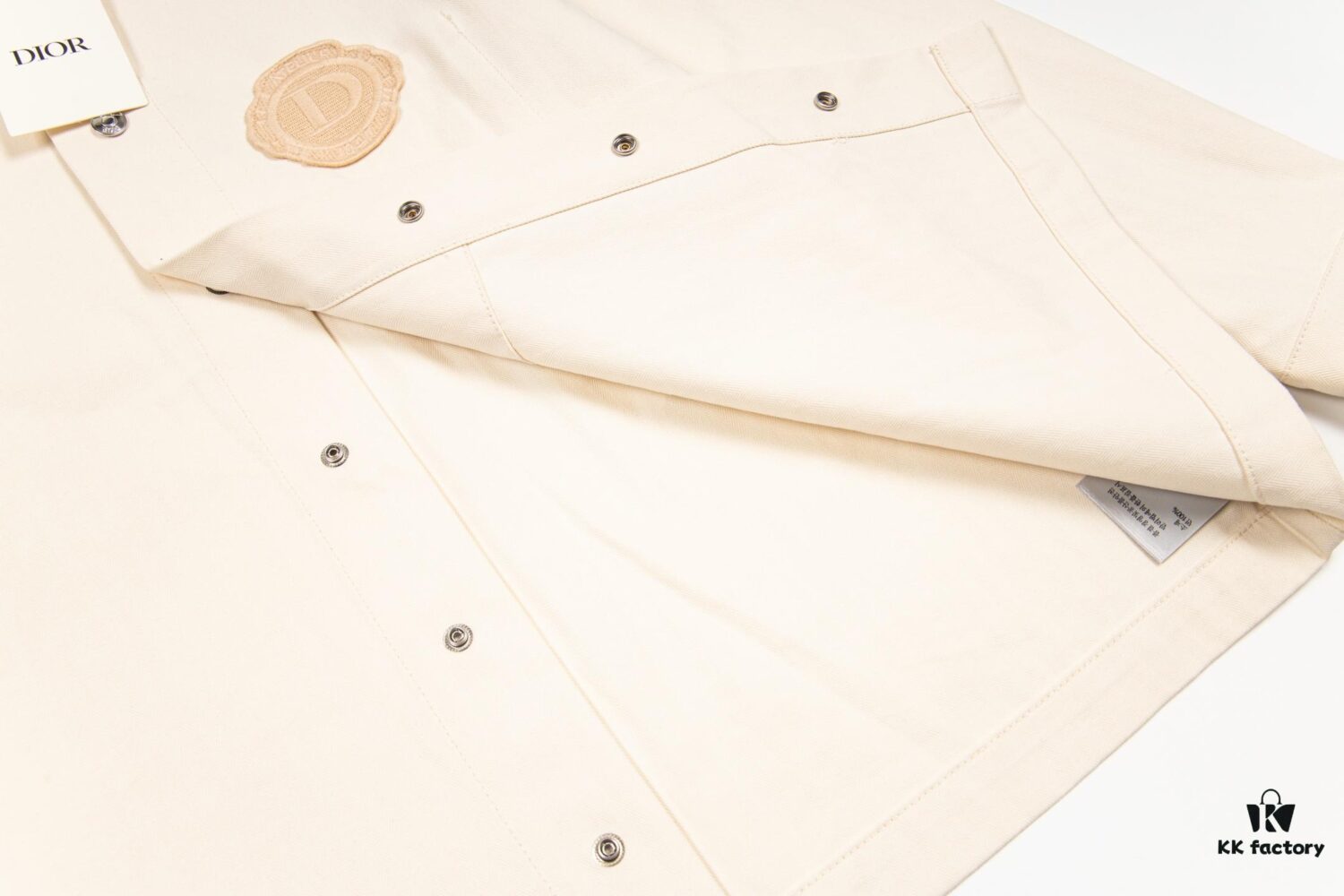 DIOR Beige Spring-Summer Embroidered Denim Jacket