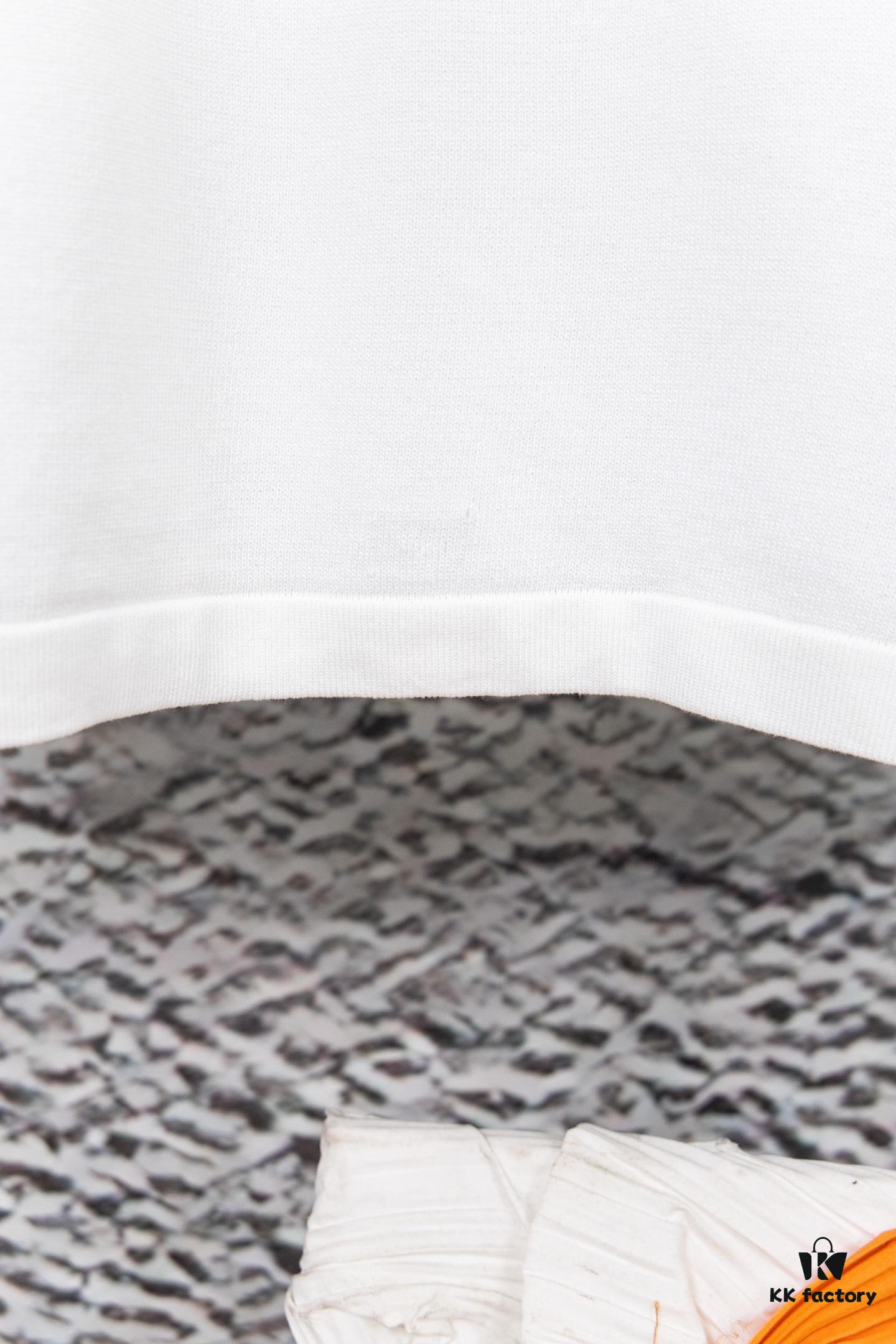 Dior New Arrival Jacquard Knit Short-Sleeve Slim-Fit Stretch T-Shirt Unisex