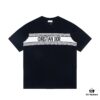 Dior New Arrival Jacquard Knit Short-Sleeve Slim-Fit Stretch T-Shirt Unisex