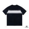 Dior New Arrival Jacquard Knit Short-Sleeve Slim-Fit Stretch T-Shirt Unisex
