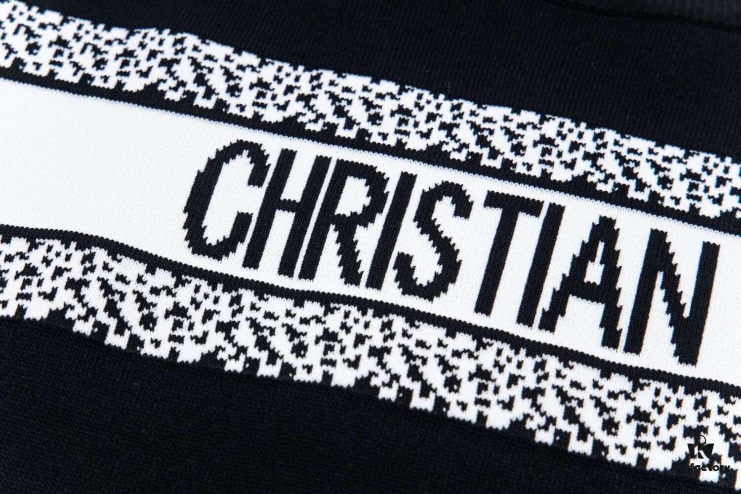 Dior New Arrival Jacquard Knit Short-Sleeve Slim-Fit Stretch T-Shirt Unisex