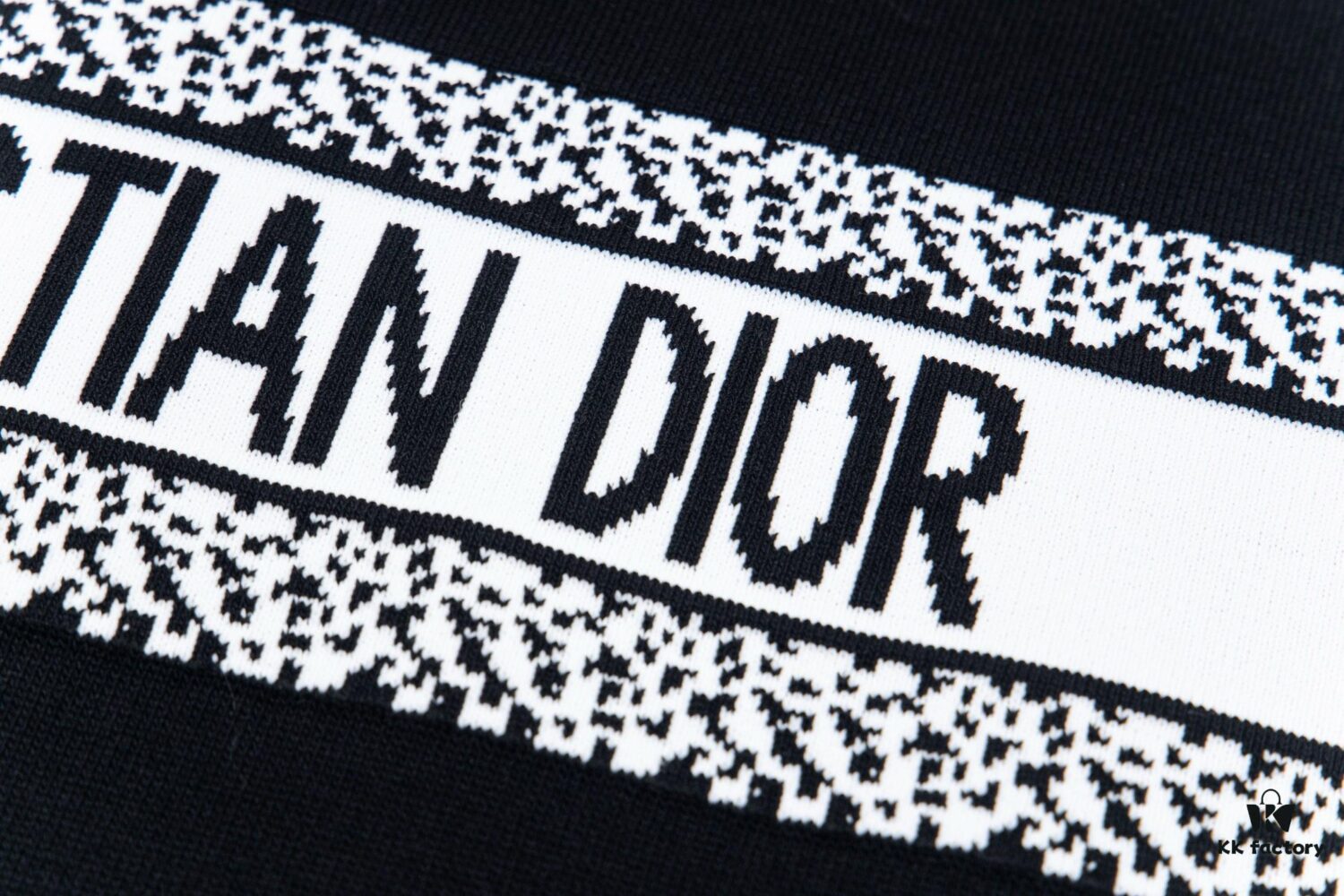 Dior New Arrival Jacquard Knit Short-Sleeve Slim-Fit Stretch T-Shirt Unisex