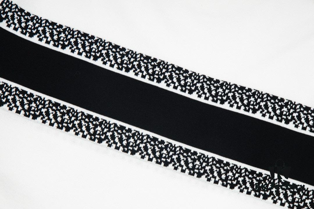 New Dior DIOR Jacquard Knit Short-Sleeve Slim-Fit Elastic T-Shirt, Unisex Design, Classic Collection, Smooth and Breathable Fabric, High-Quality Craftsmanship