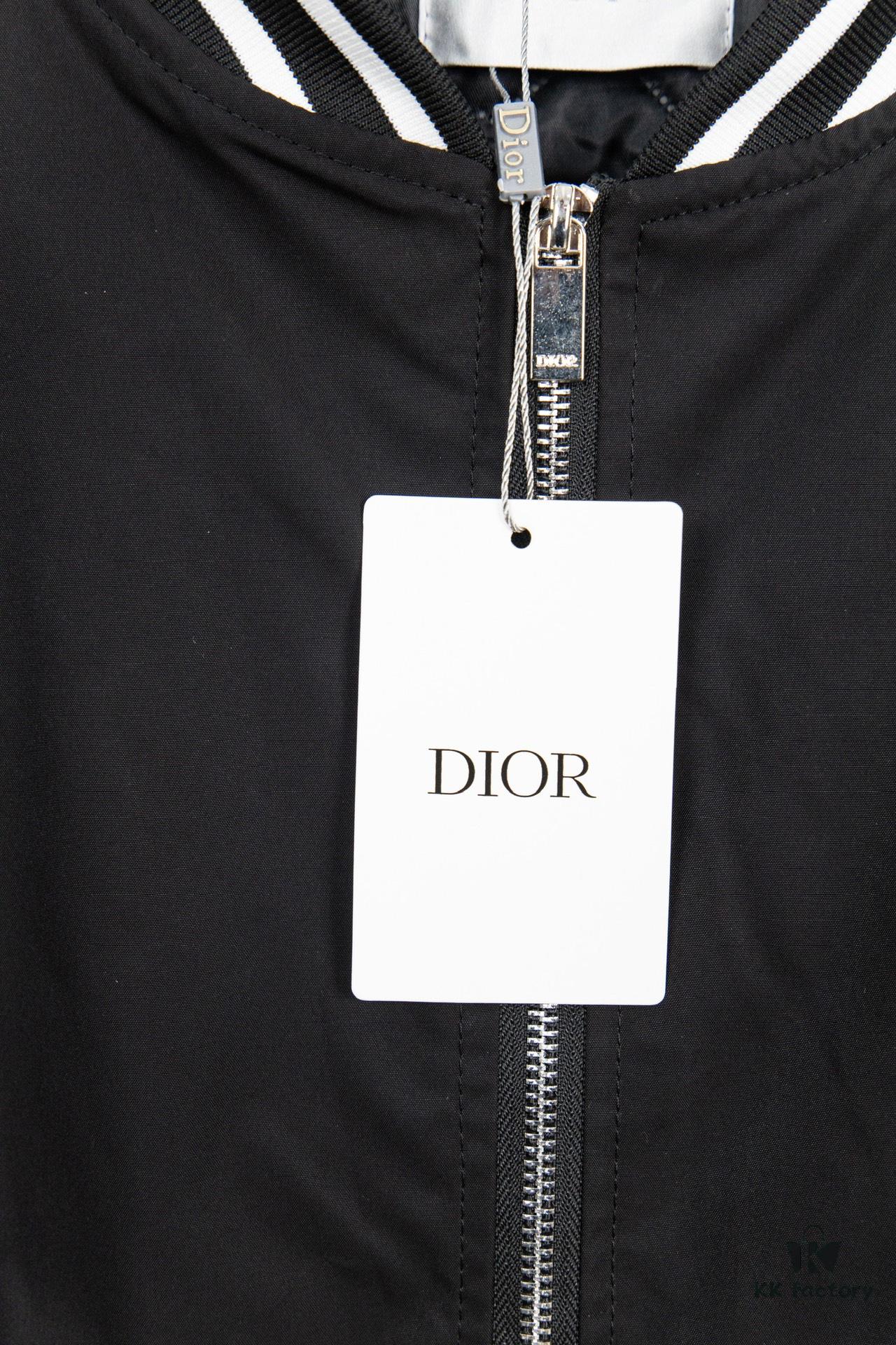 DIOR 2023 SS Embroidered Back Pilot Jacket Cotton Coat