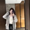 DIOR Cashmere Blend Reversible Logo Knit Coat
