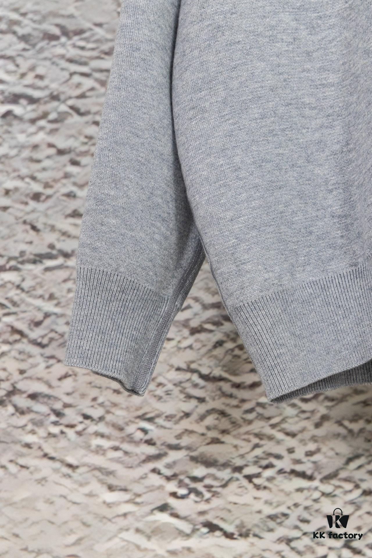 DIOR Cashmere Blend Reversible Logo Knit Coat