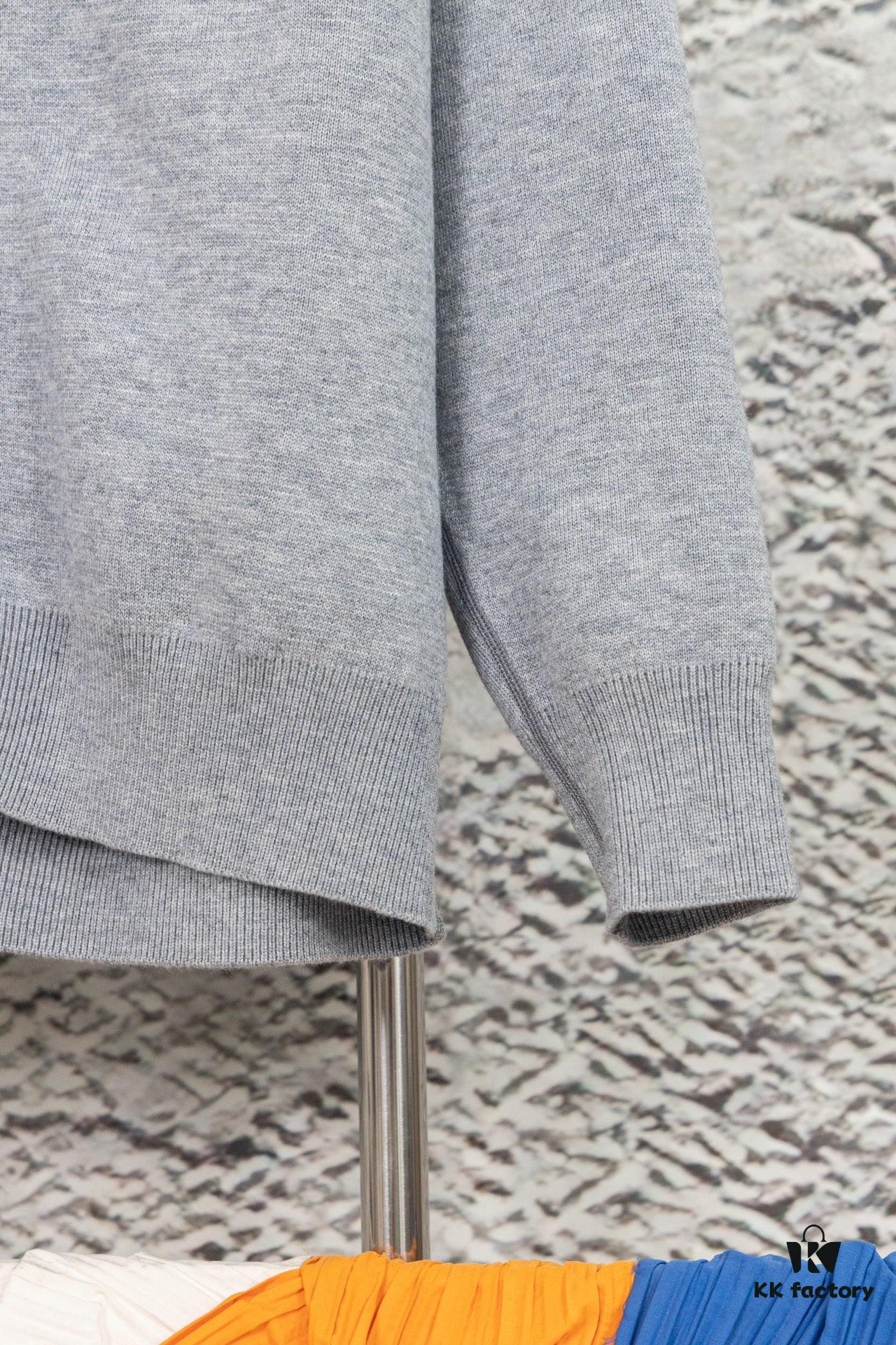 DIOR Cashmere Blend Reversible Logo Knit Coat