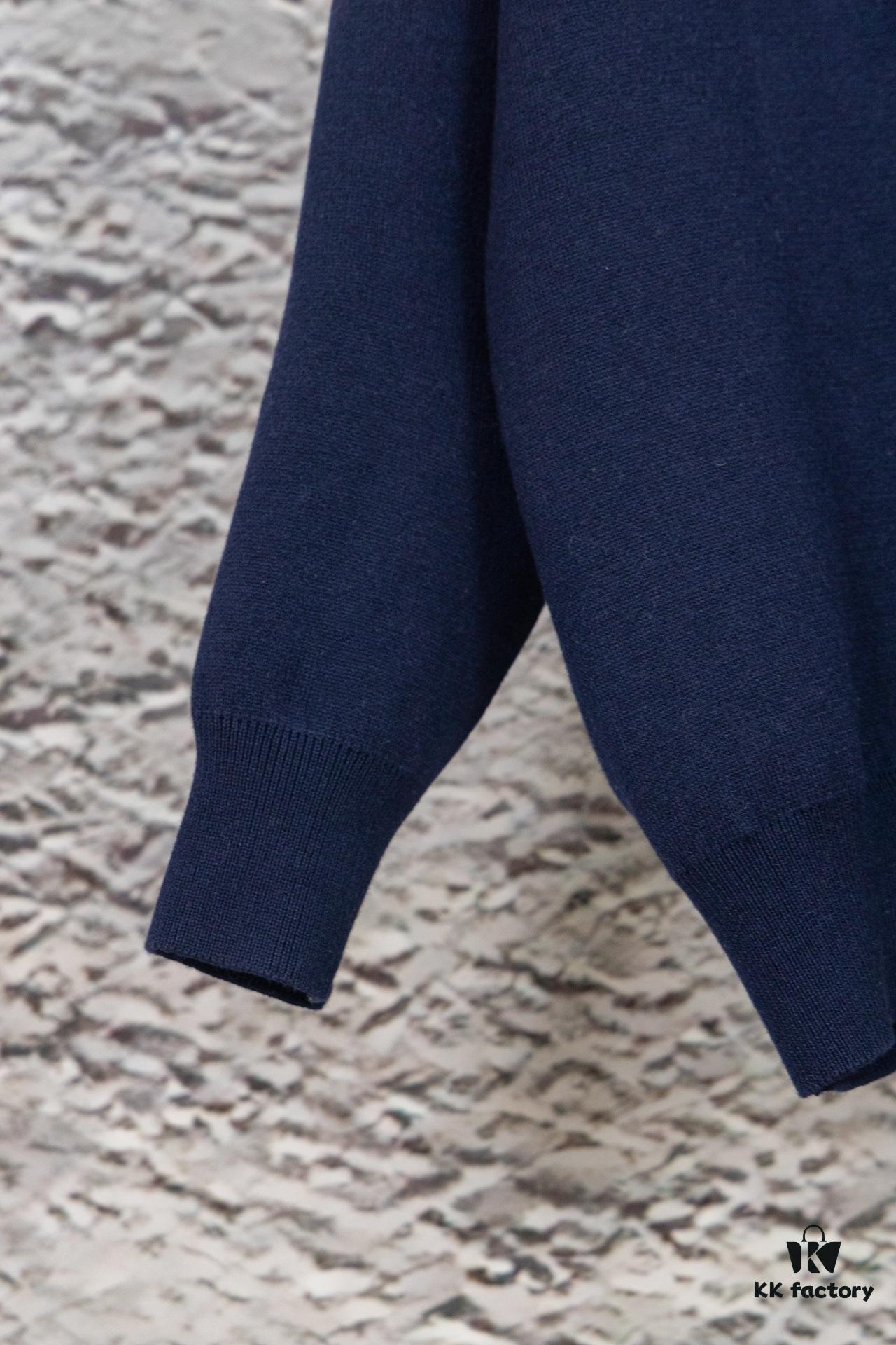 DIOR Cashmere Blend Reversible Logo Knit Coat