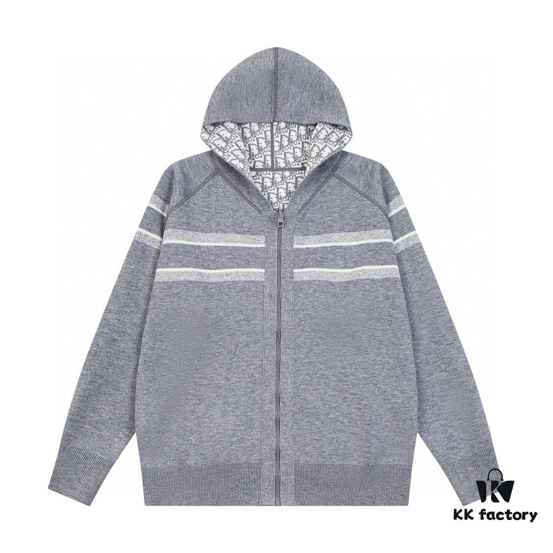 DIOR Logo-Knit Reversible Cashmere Blend Coat