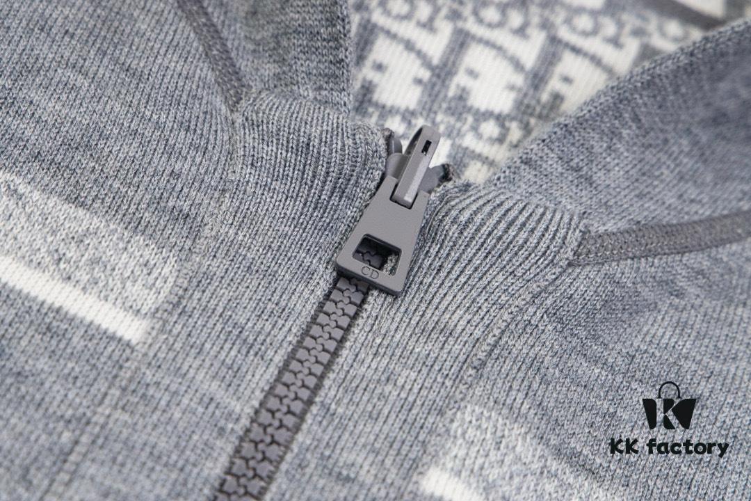 DIOR Logo-Knit Reversible Cashmere Blend Coat