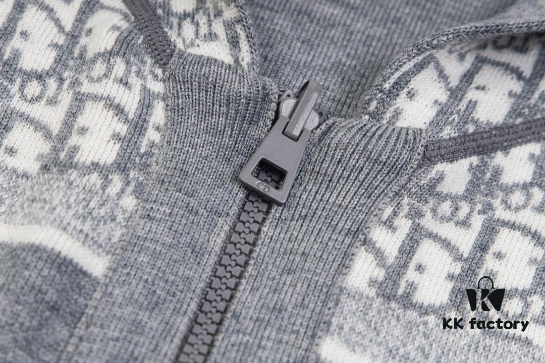 DIOR Logo-Knit Reversible Cashmere Blend Coat