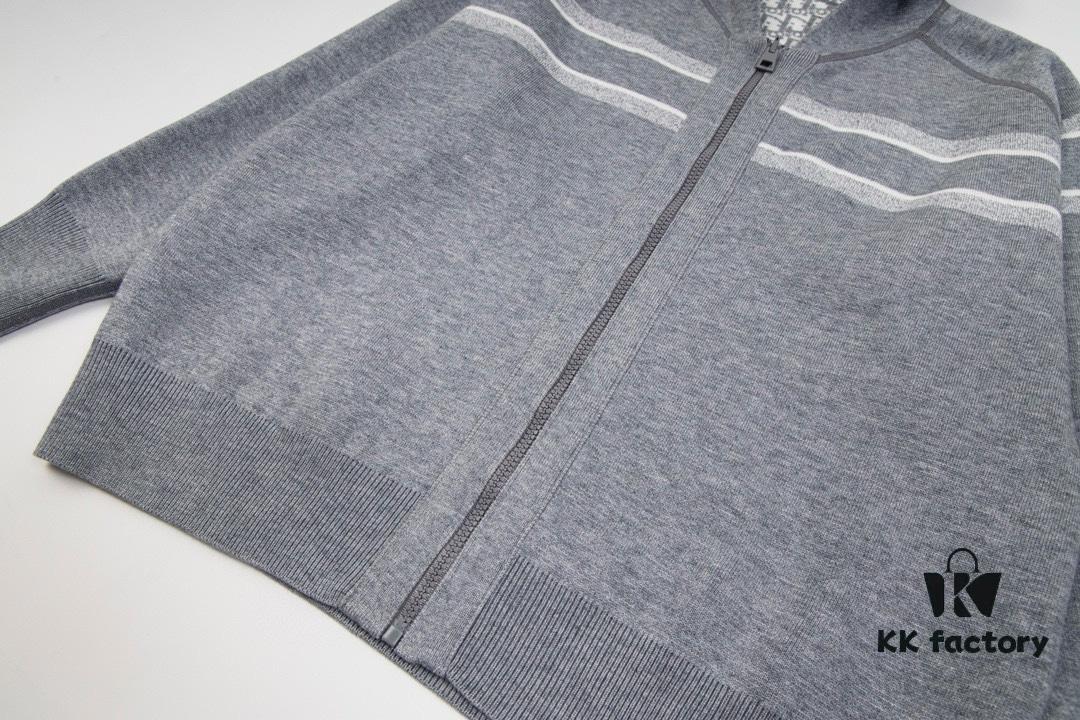 DIOR Logo-Knit Reversible Cashmere Blend Coat