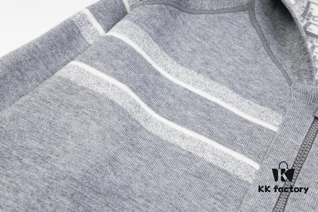 DIOR Logo-Knit Reversible Cashmere Blend Coat