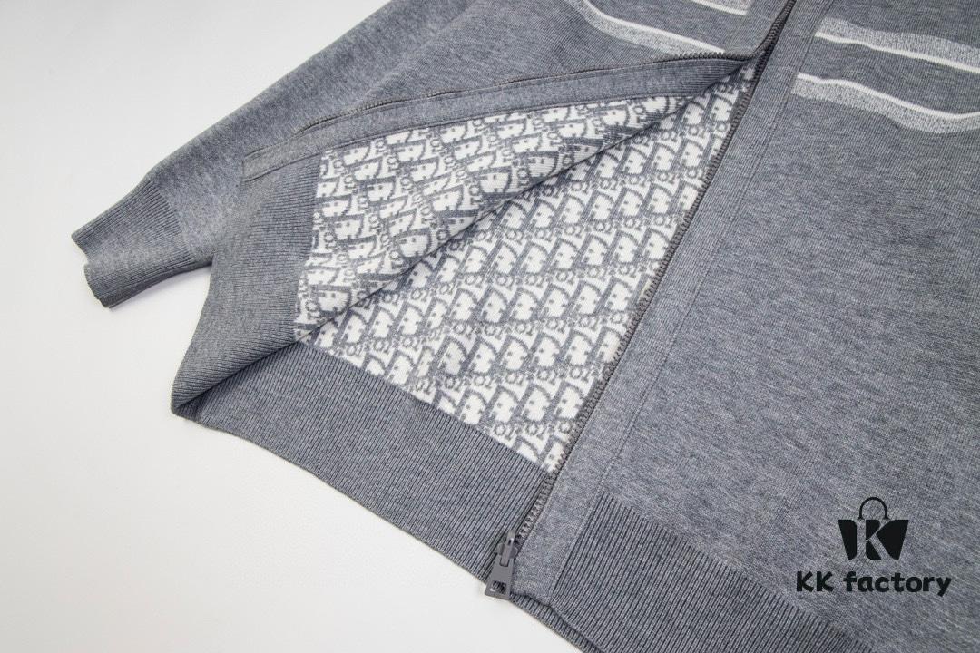 DIOR Logo-Knit Reversible Cashmere Blend Coat