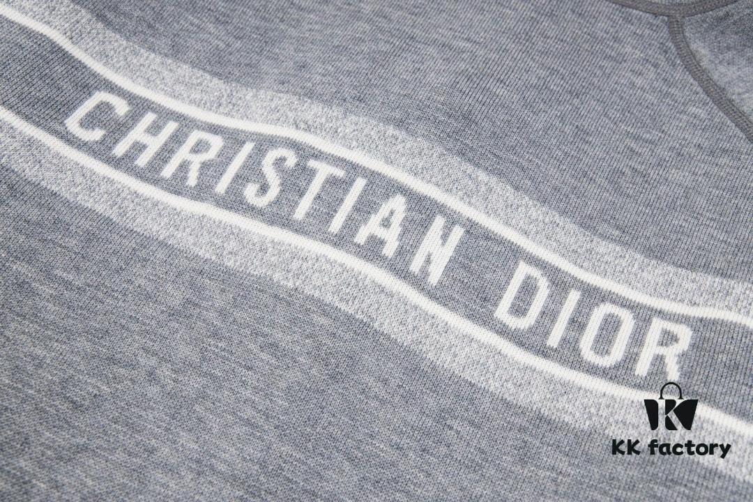 DIOR Logo-Knit Reversible Cashmere Blend Coat