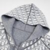 DIOR Knit Coat with Reversible Cashmere and Logo Pattern