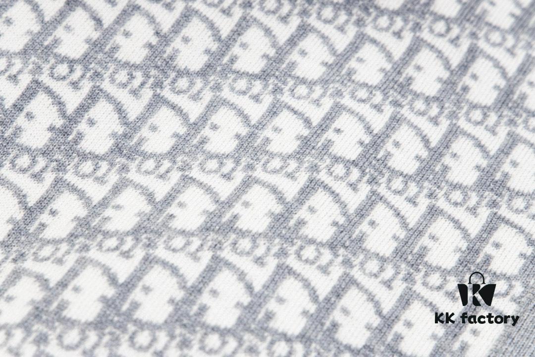 DIOR Knit Coat with Reversible Cashmere and Logo Pattern