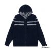 DIOR Knit Coat with Reversible Cashmere and Logo Pattern