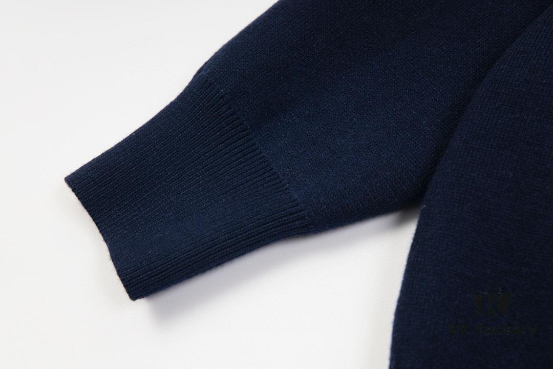 DIOR Knit Coat with Reversible Cashmere and Logo Pattern