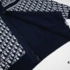 DIOR Knit Coat with Reversible Cashmere and Logo Pattern