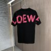 LOEW Loewe 2025 Spring/Summer New Arrival Round Neck Short Sleeve Hand-Painted Print High Grammage 320g Double-Yarn Combed Cotton Fabric Slightly Loose Fit Unisex