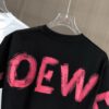 LOEW Loewe 2025 Spring/Summer New Arrival Round Neck Short Sleeve Hand-Painted Print High Grammage 320g Double-Yarn Combed Cotton Fabric Slightly Loose Fit Unisex