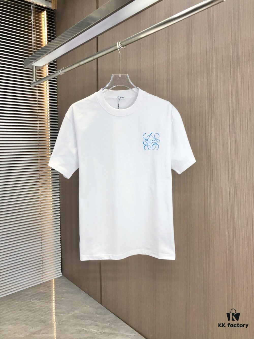 LOEW Loewe 2025 Spring/Summer New Arrival Round Neck Short Sleeve Hand-painted Print High Grammage 320g Double-combed Cotton Fabric Slightly Loose Fit Unisex