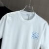 LOEW Loewe 2025 Spring/Summer New Arrival Round Neck Short Sleeve Hand-painted Print High Grammage 320g Double-combed Cotton Fabric Slightly Loose Fit Unisex