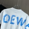 LOEW Loewe 2025 Spring/Summer New Arrival Round Neck Short Sleeve Hand-painted Print High Grammage 320g Double-combed Cotton Fabric Slightly Loose Fit Unisex