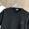 LOEWE 2025 Spring/Summer New Arrival Round Neck Short Sleeve T-Shirt with Laser Etching and Embossed Lettering, Made from 320g Double-Yarn Combed Cotton, Slightly Relaxed Fit, Soft and Substantial Fabric, Unisex Design
