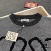New LOEWE 22SS Exquisite Heather Gray Jacquard Crew Neck Sweater