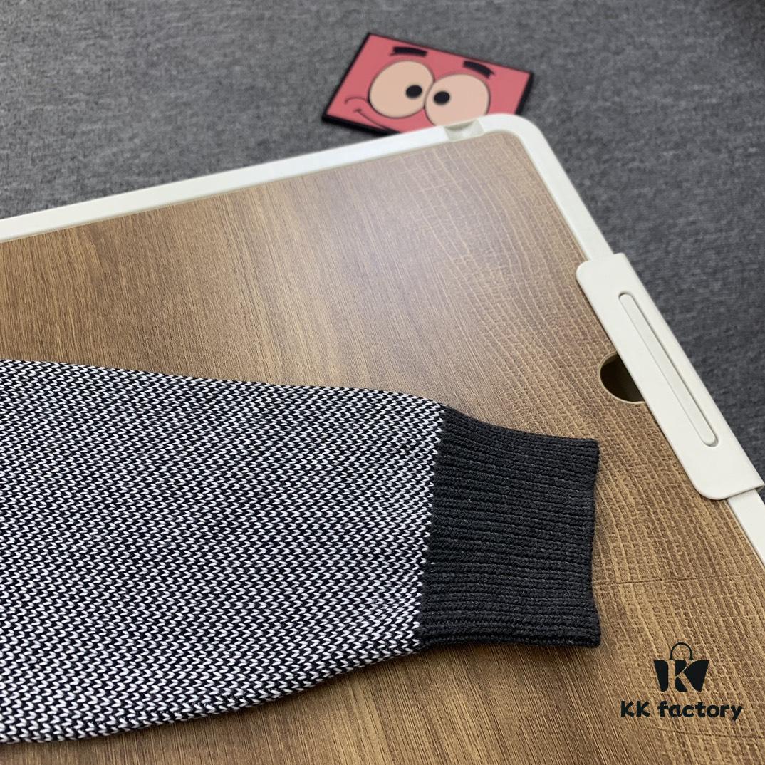 New LOEWE 22SS Exquisite Heather Gray Jacquard Crew Neck Sweater