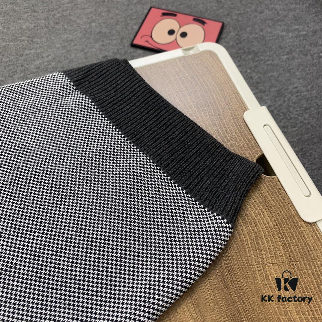 New LOEWE 22SS Exquisite Heather Gray Jacquard Crew Neck Sweater