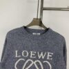 New LOEWE 22SS Exquisite Heather Gray Jacquard Round-Neck Sweater