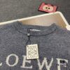 New LOEWE 22SS Exquisite Heather Gray Jacquard Round-Neck Sweater
