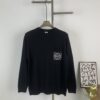 Loewe New Autumn-Winter Jacquard Pocket Knit Pullover Hoodie