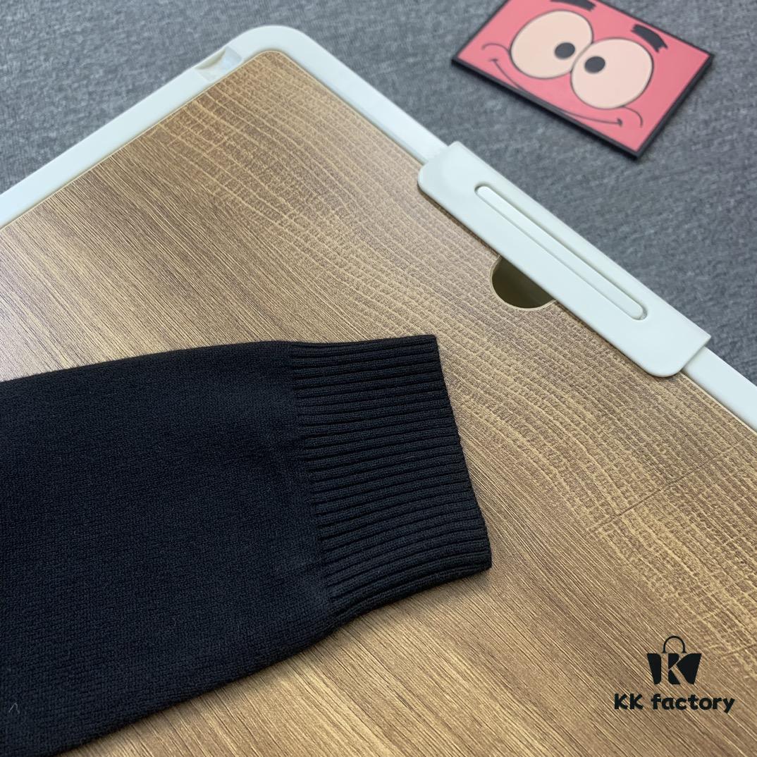 Loewe New Autumn-Winter Jacquard Pocket Knit Pullover Hoodie