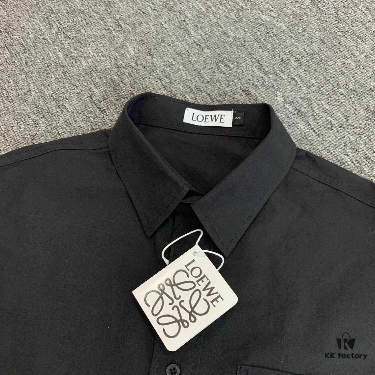 New Loewe Fluorescent Pink Embroidered Logo Pocket Button Shirt