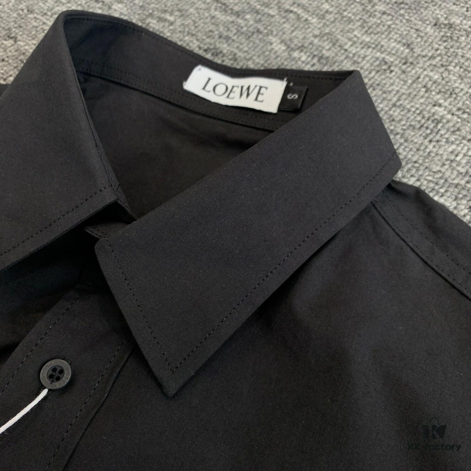 New Loewe Fluorescent Pink Embroidered Logo Pocket Button Shirt