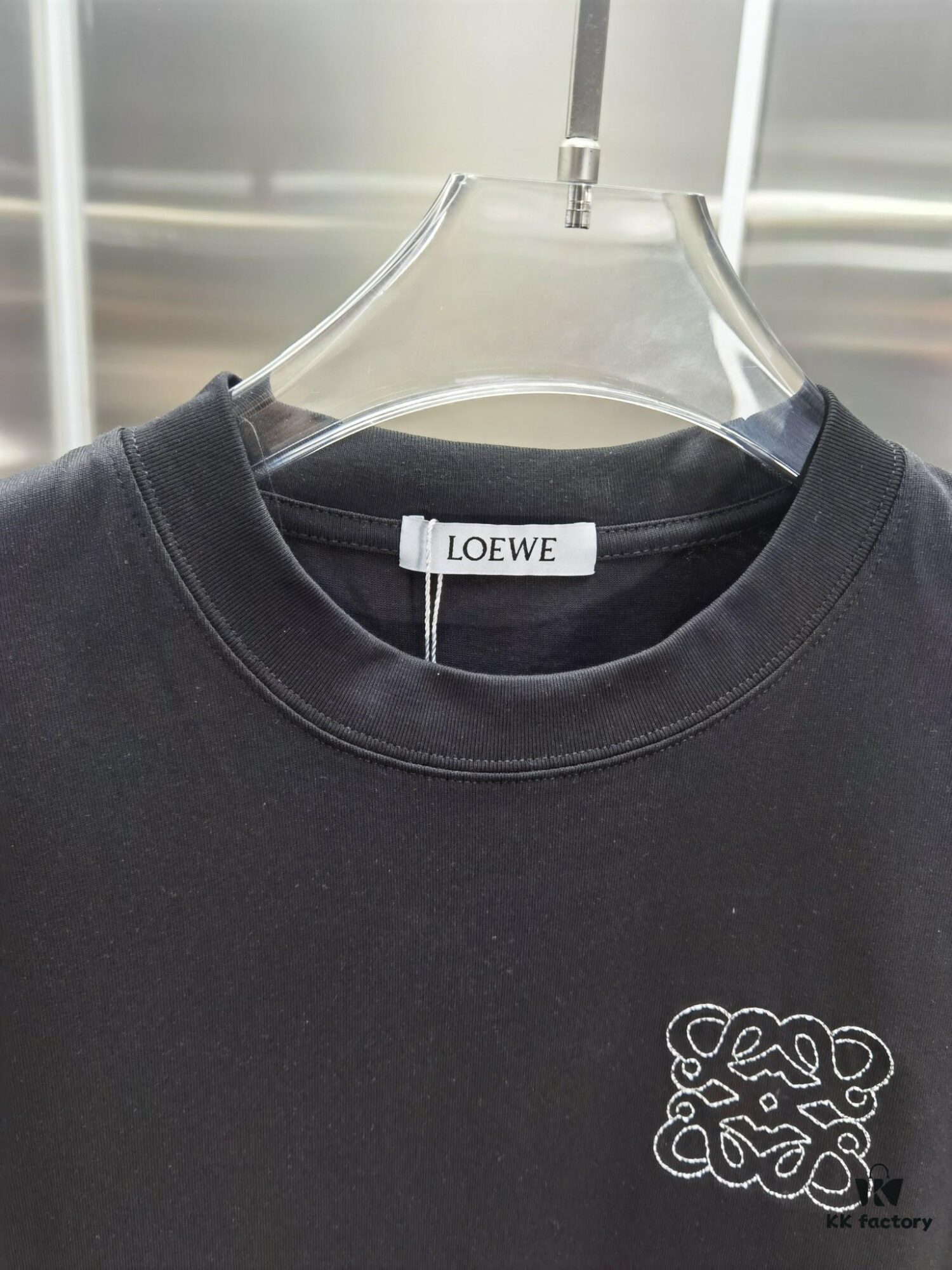 Loewe Embroidered Short Sleeve T-Shirt (Top Quality Version, Different from Standard Stock)