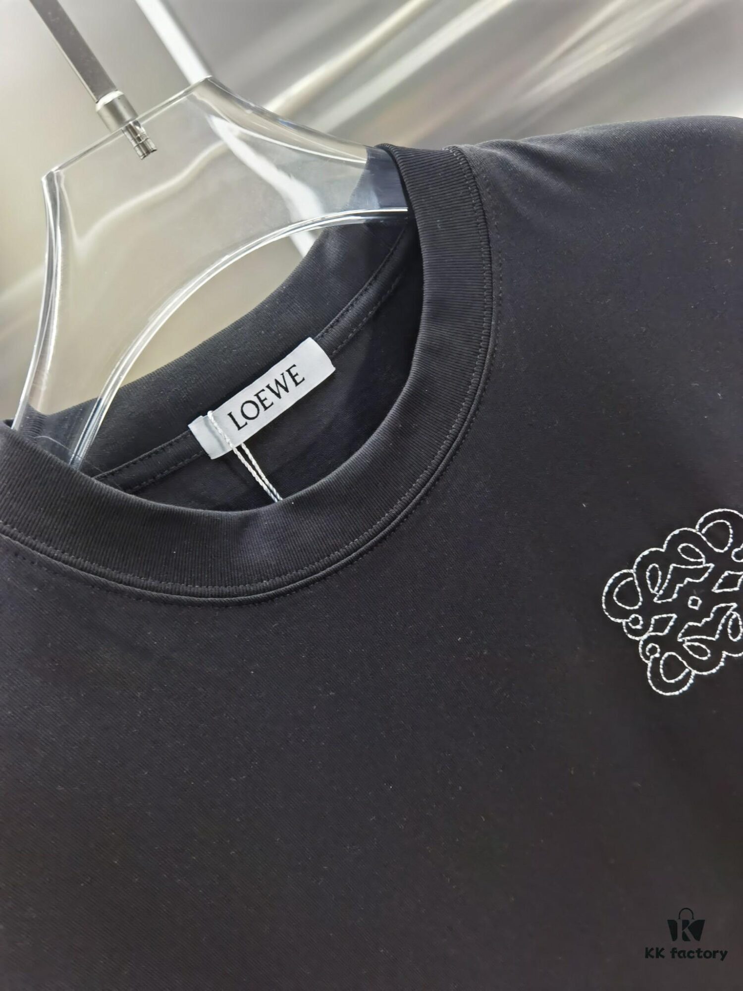 Loewe Embroidered Short Sleeve T-Shirt (Top Quality Version, Different from Standard Stock)