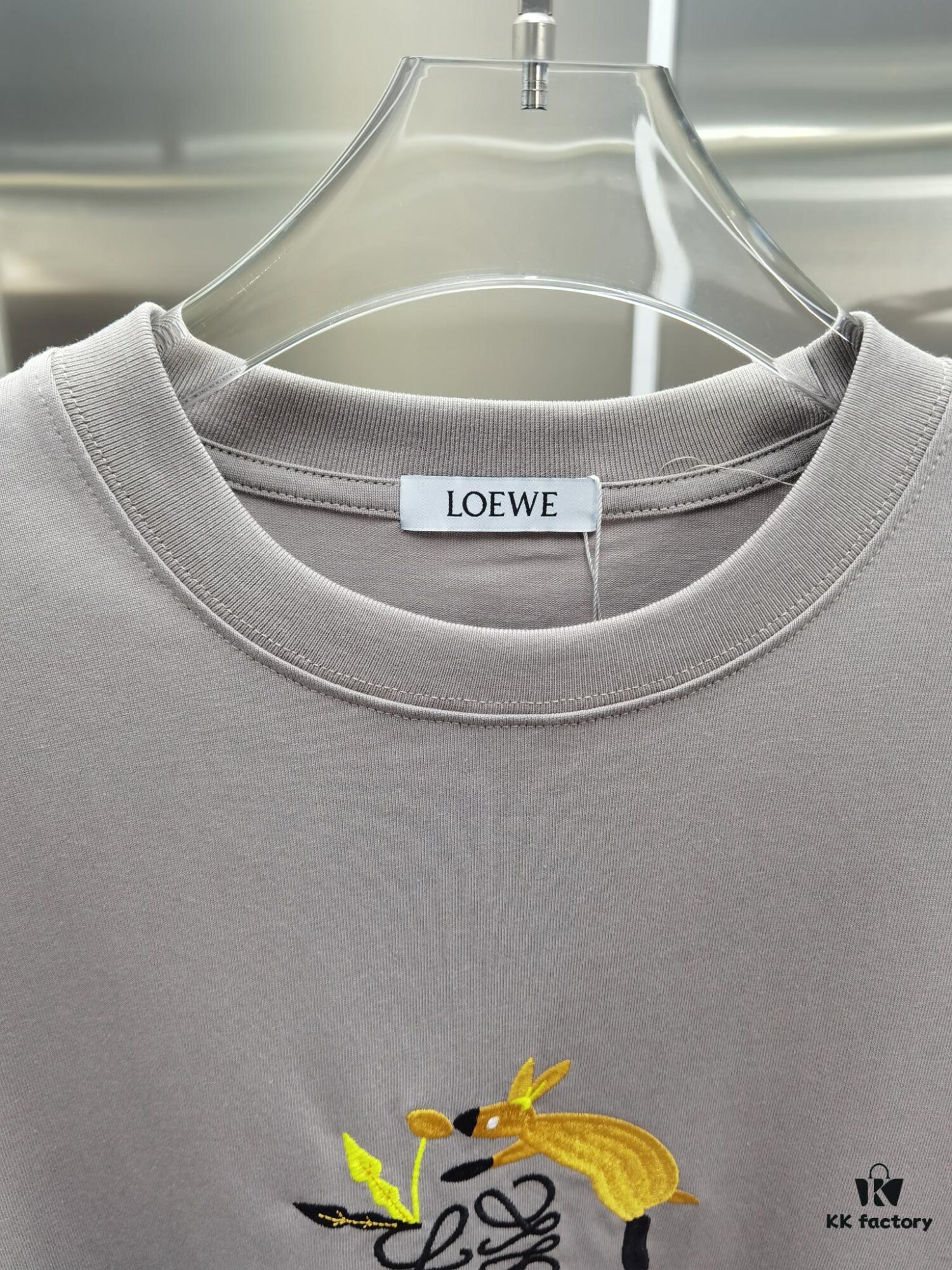Loewe Embroidered Short Sleeve T-Shirt (Premium Version, Different from Standard Stock)