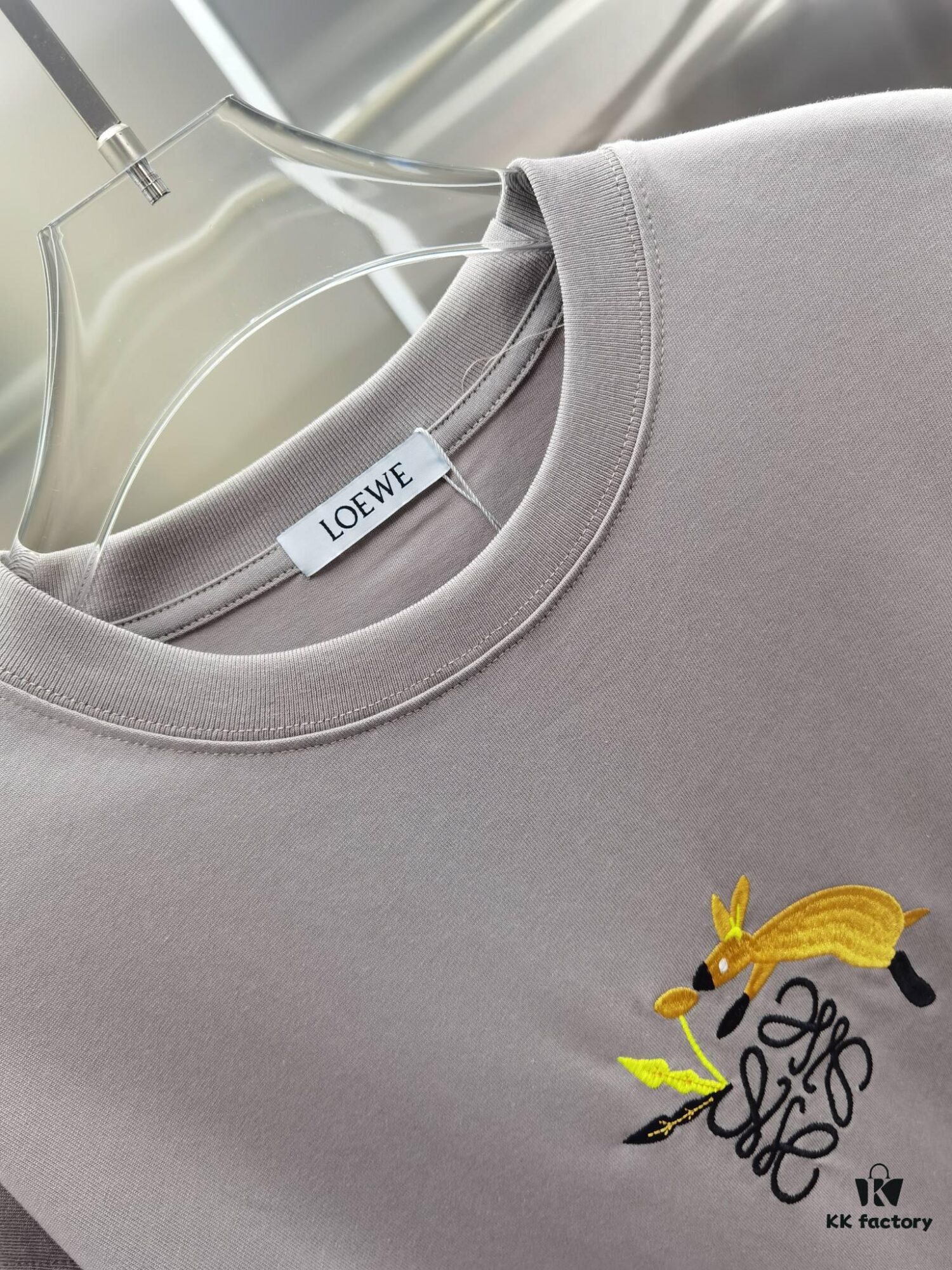 Loewe Embroidered Short Sleeve T-Shirt (Premium Version, Different from Standard Stock)