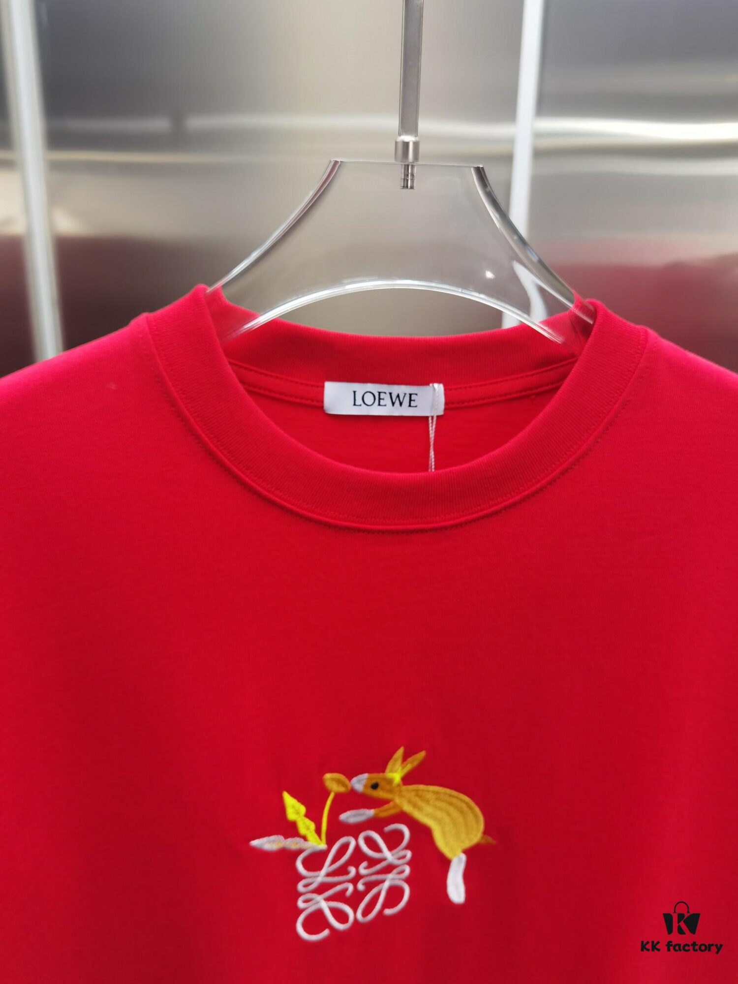 Loewe Embroidered Short Sleeve T-Shirt (Top-tier Version, Distinct from Standard)