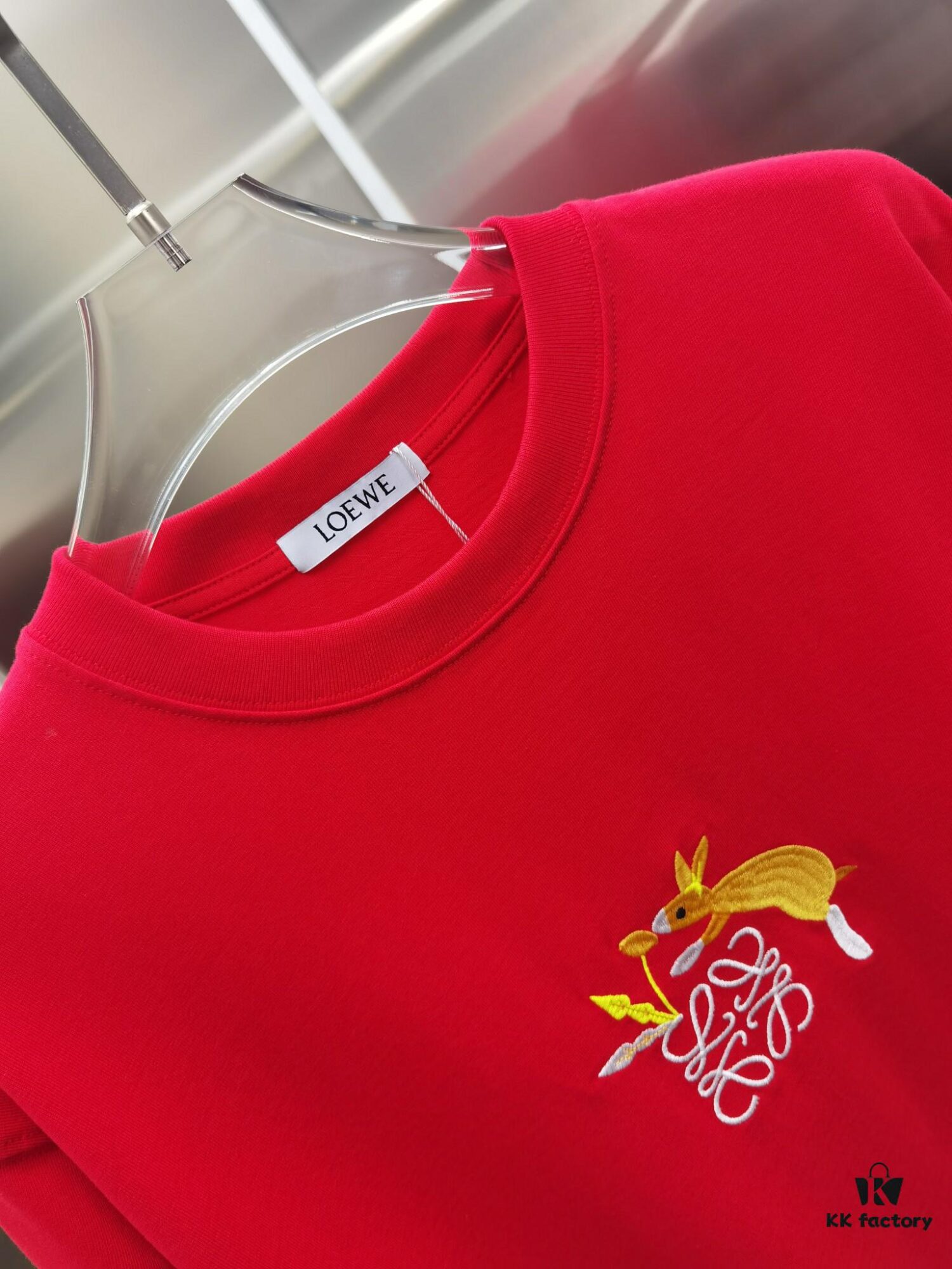 Loewe Embroidered Short Sleeve T-Shirt (Top-tier Version, Distinct from Standard)