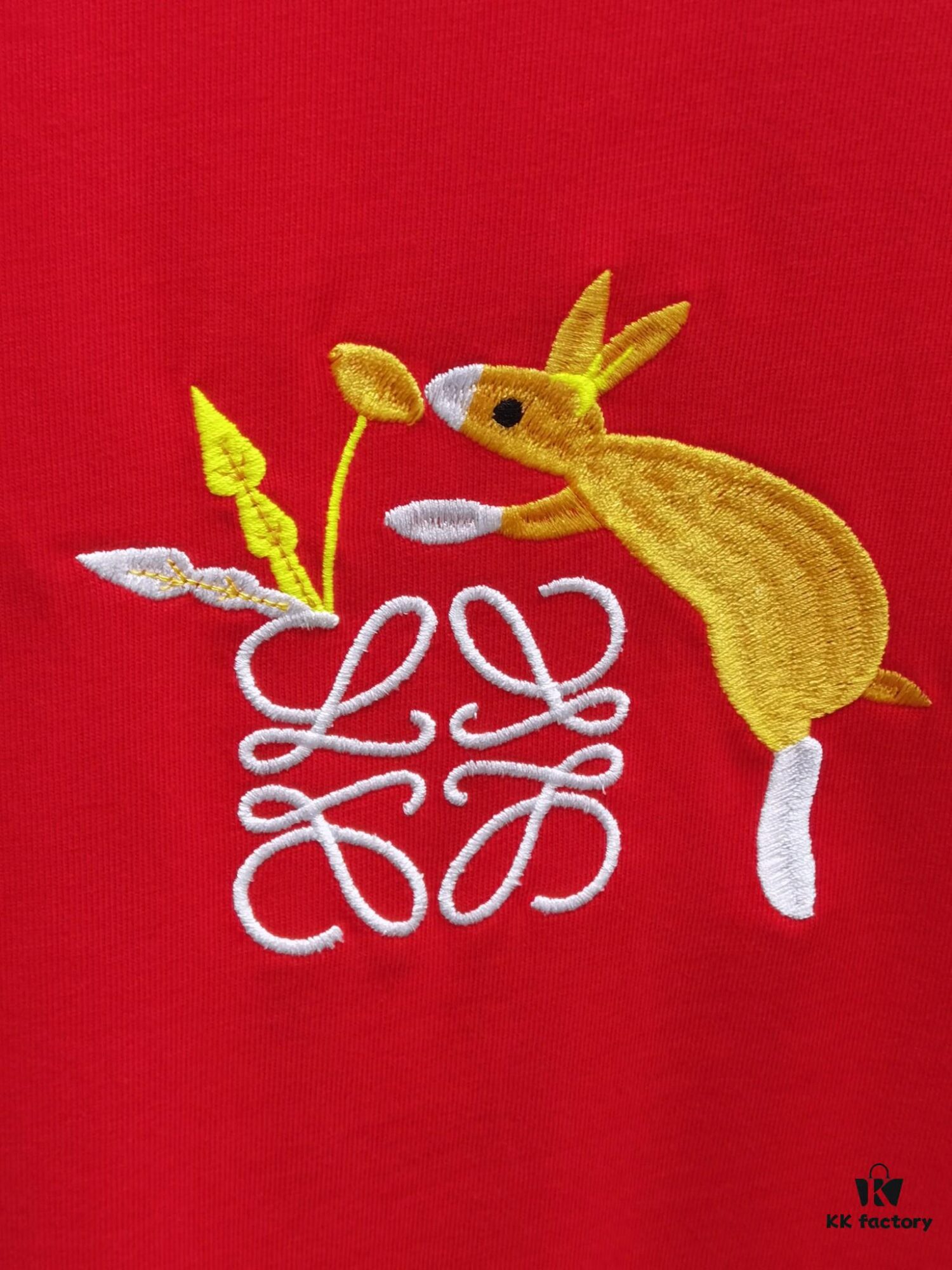 Loewe Embroidered Short Sleeve T-Shirt (Top-tier Version, Distinct from Standard)