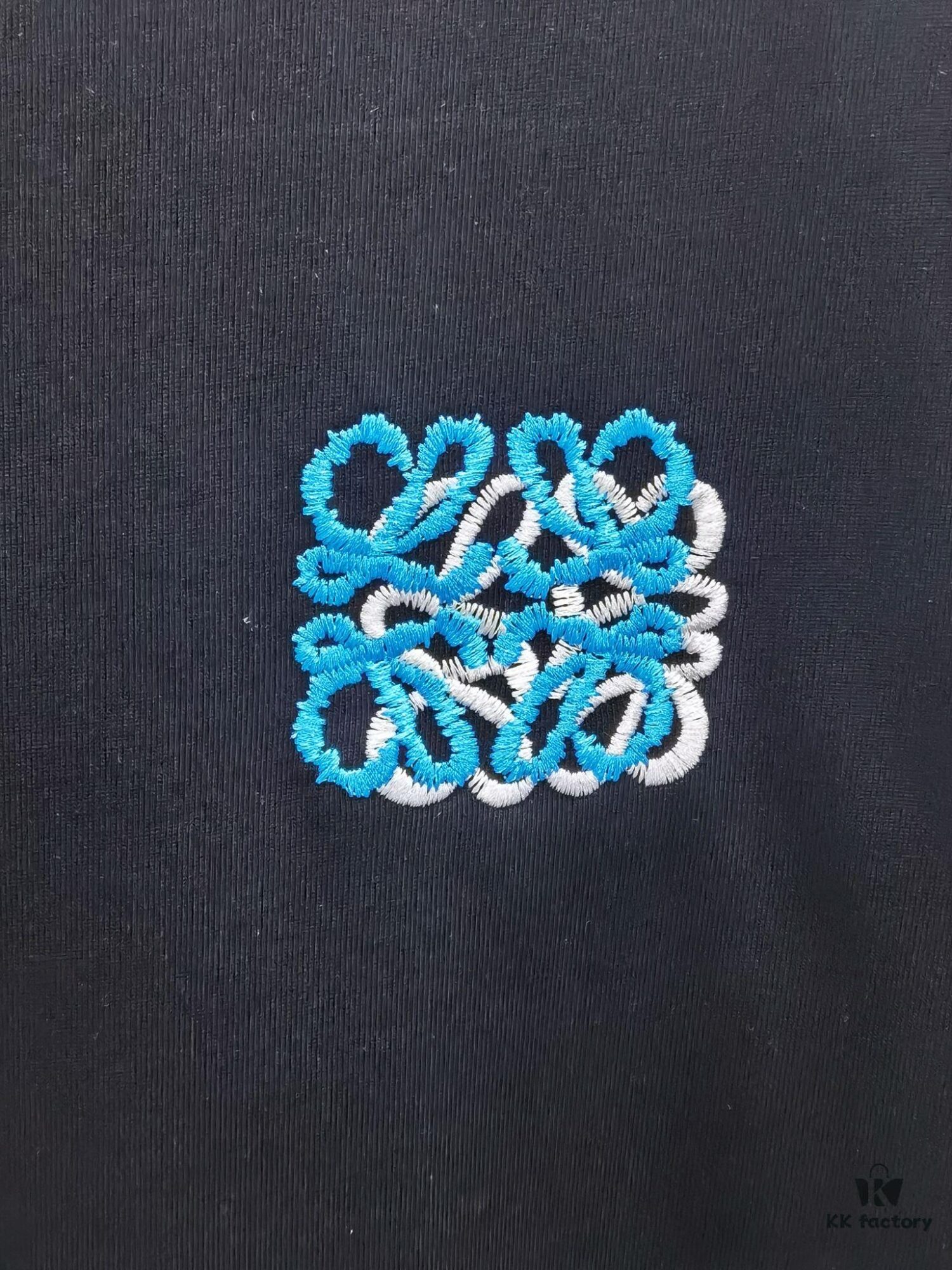 Loewe-Inspired Embroidered Short Sleeve T-Shirt (Premium Embroidery Version, Distinct from Standard Market Offerings)