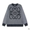 LOEWE Crew Neck Knit Sweater with Classic Chest Logo Unisex Casual Pullover